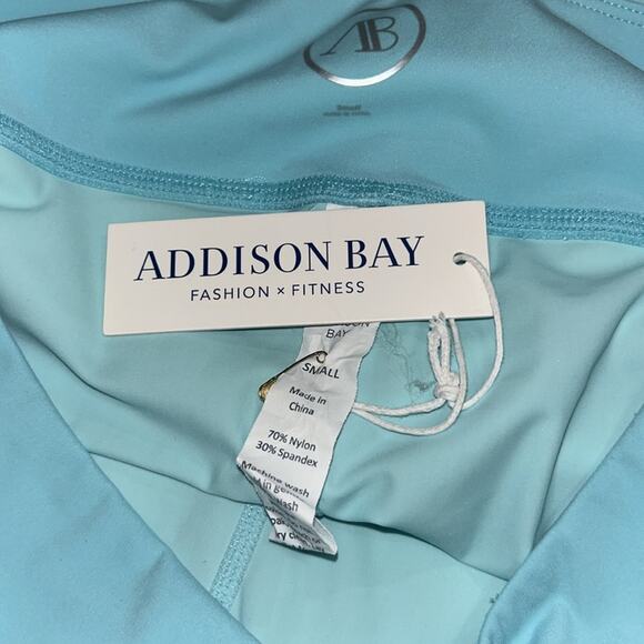 Addison Bay Womens Athletic Flounce Everyday Short Skort BL1 Baby Blue Small - Picture 10 of 10